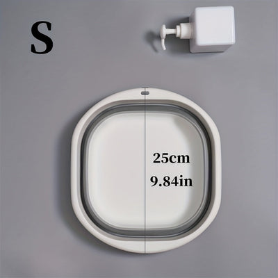 1pc Bañera Portátil Plegable para Pies y Manicura - Diseño Duradero de Plástico Ahorrador de Espacio, Sin Necesidad de Electricidad, Multiusos para Lavandería, Camping, Dormitorio, Ducha, Cocina y Accesorios de Baño, Bañera Portátil, Esenciales para Habi