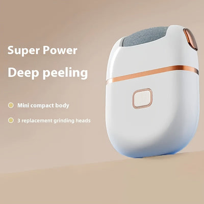 Masajeador eléctrico de pies recargable con alimentación USB, 3 cabezas de repuesto, batería de litio de 500 mAh, regalo perfecto para la familia y amigos.