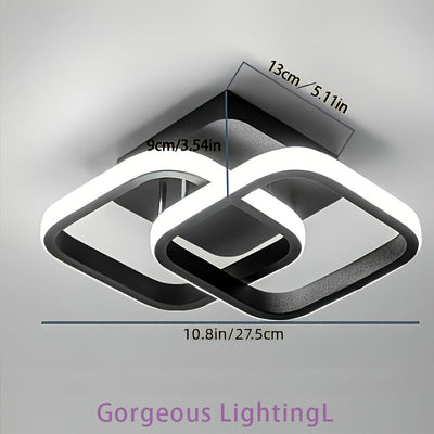Luces de Techo LED Modernas con Regulación Tricolor, Montaje Semienterrado, Fácil Instalación, Incluye Herrajes - Ideal para Sala, Comedor, Dormitorio y Pasillo - Diseño Elegante en Metal, Iluminación Ajustable, Compatible con 110V-240V