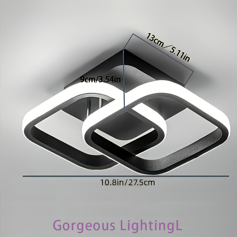 Luces de Techo LED Modernas con Regulación Tricolor, Montaje Semienterrado, Fácil Instalación, Incluye Herrajes - Ideal para Sala, Comedor, Dormitorio y Pasillo - Diseño Elegante en Metal, Iluminación Ajustable, Compatible con 110V-240V