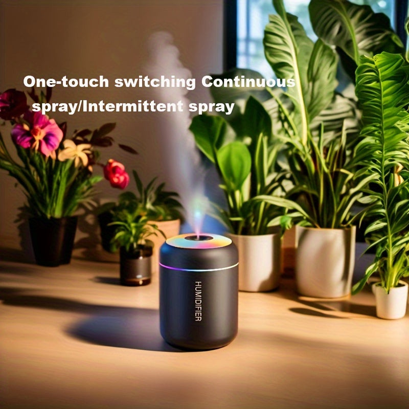 2 piezas/1 pieza YAIAWISU Humidificador portátil de niebla fría con luz nocturna multicolor, alimentado por USB, diseño compacto para calidad del aire y decoración del hogar - Ideal para regalos navideños, Halloween, material de polipropileno, fuente de