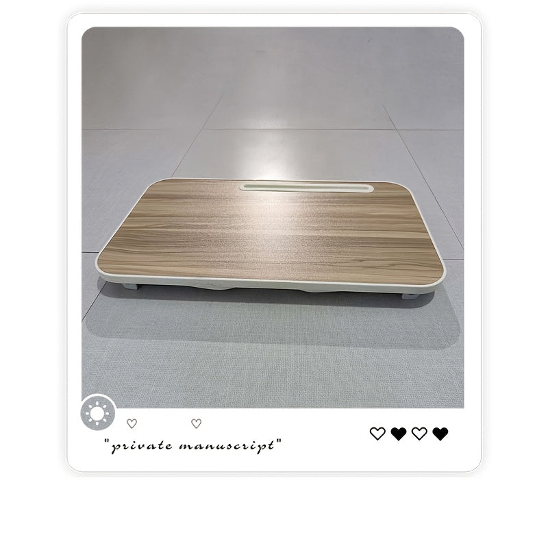 Escritorio plegable para portátil, Robusto y resistente mesa portátil para portátil, Escritorio portátil multifuncional con soporte para taza para hogar, oficina, estudio y lectura