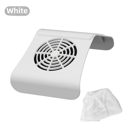 Colector de polvo de uñas silencioso para manicura y pedicura - Filtro reutilizable, 20000 RPM, 110V, 2 cepillos, 3 modos (vibración/masaje/limpieza profunda), uso en salón de casa, incluye 2 bolsas de eliminación de polvo, accesorio de pedicura, diseño