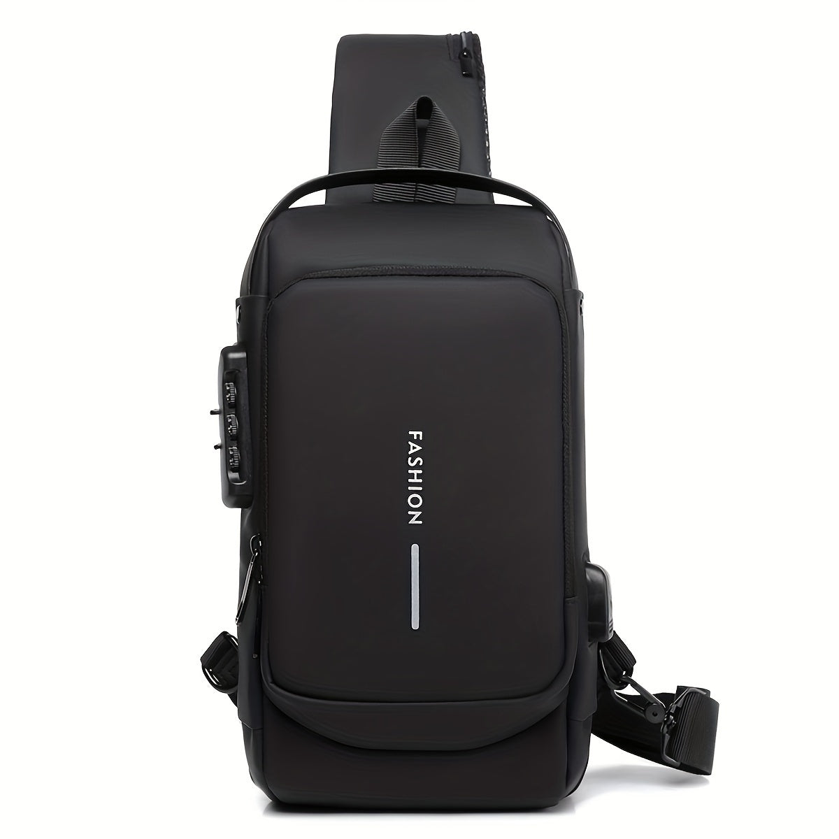 Bolso Antirrobo para Hombres con Puerto de Carga USB - Bandolera Elegante para Motocicleta y Deportes de Ocio, Tela Oxford Duradera, Correa de Hombro Ajustable, Compartimentos con Doble Cremallera