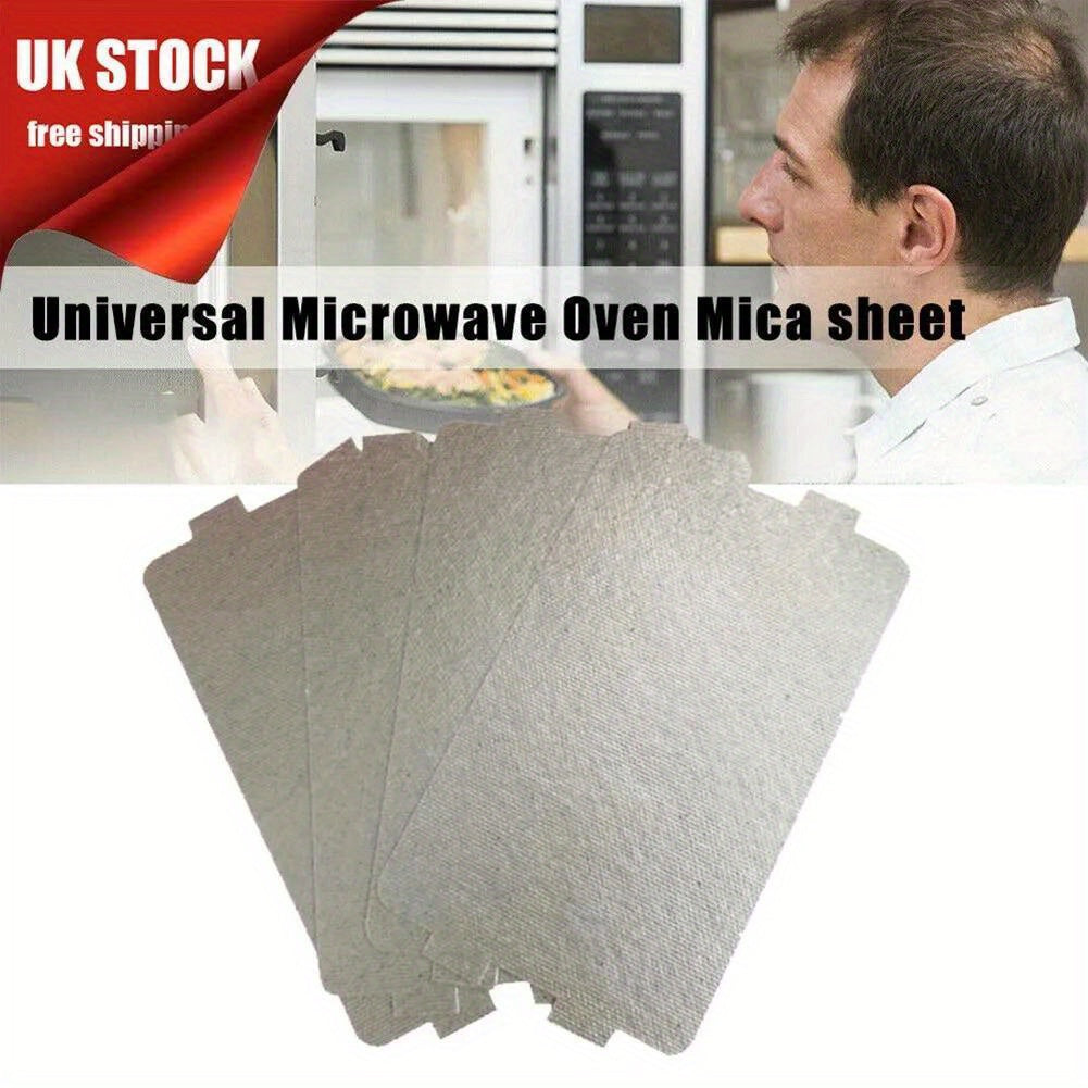 1 pieza de lámina de mica para horno microondas universal, cubierta de guía de ondas - Metal, ranuras de alta frecuencia para una distribución eficiente del calor, compatible con la mayoría de los modelos de microondas, piezas de electrodomésticos de coc