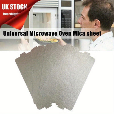 1 pieza de lámina de mica para horno microondas universal, cubierta de guía de ondas - Metal, ranuras de alta frecuencia para una distribución eficiente del calor, compatible con la mayoría de los modelos de microondas, piezas de electrodomésticos de coc