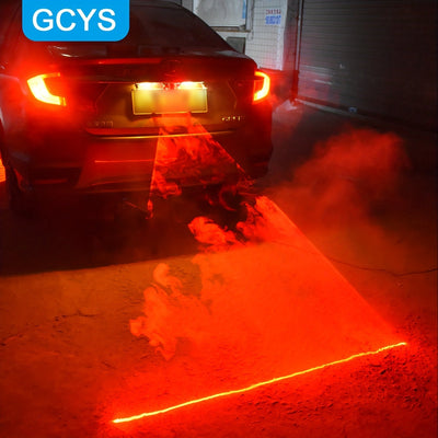 GCYS LED Luces de proyección de neón para coches, 6 patrones conmutables de línea de seguridad, accesorio decorativo con cableado duro para vehículos y motocicletas, sin batería, resistente al agua