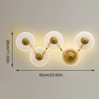 1 lámpara de pared dorada moderna con LED, adecuada para dormitorio/estudio/sala de estar, accesorios de iluminación decorativa LED, cableada y elegante