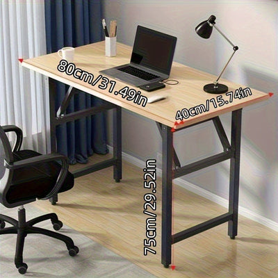 Mesita plegable portátil con 2 opciones de color, escritorio fácil de montar para entrenamiento, escritorio rectangular para sala o estudio en casa