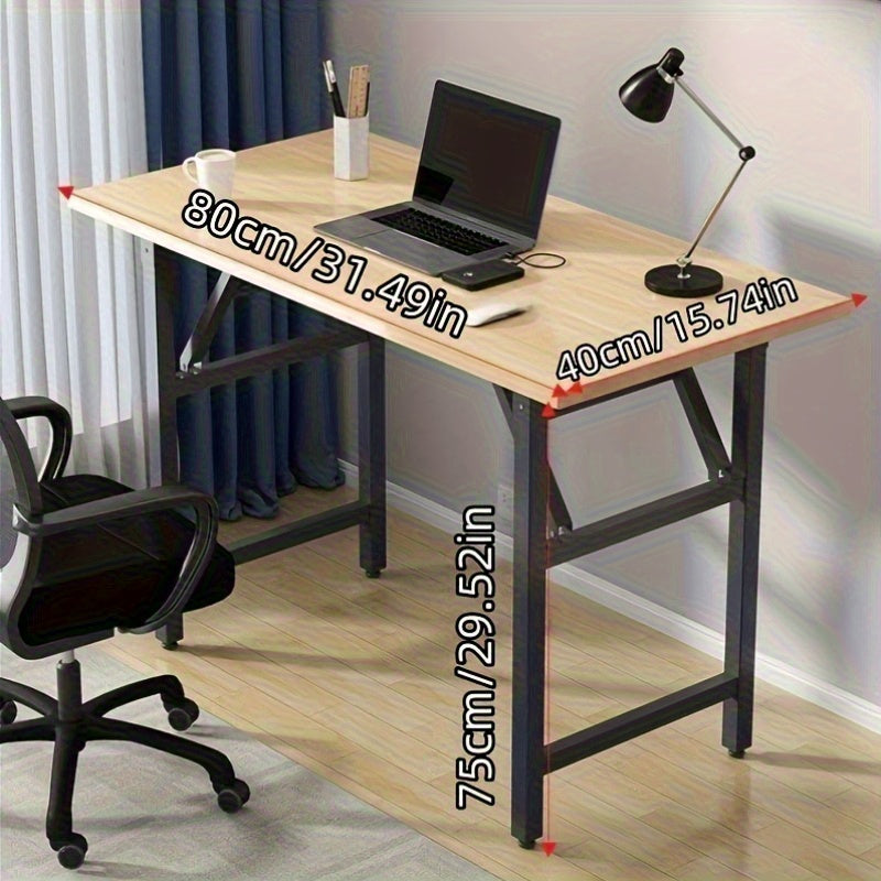 Mesita plegable portátil con 2 opciones de color, escritorio fácil de montar para entrenamiento, escritorio rectangular para sala o estudio en casa