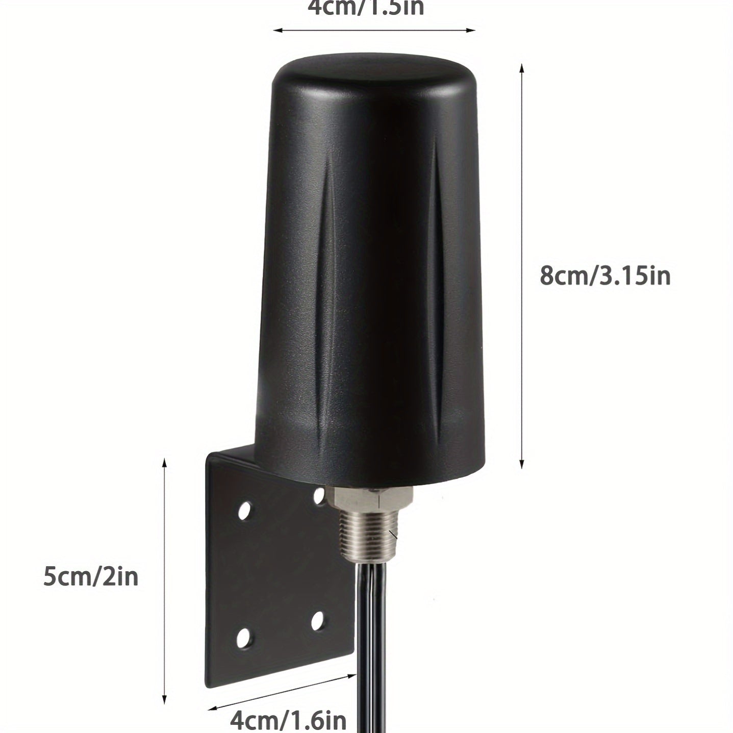 Antena omnidireccional 4x4 MIMO 4G/5G con montaje de tornillo - 3,05 metros de coaxial/SMA masculino, alta ganancia 2,5dBi/3,5dBi, doble polarización, 2,4 GHz-2,6 GHz/3,3 GHz-3,6 GHz, 4x4 MIMO para una mayor capacidad y cobertura, antena exterior 4G LTE,