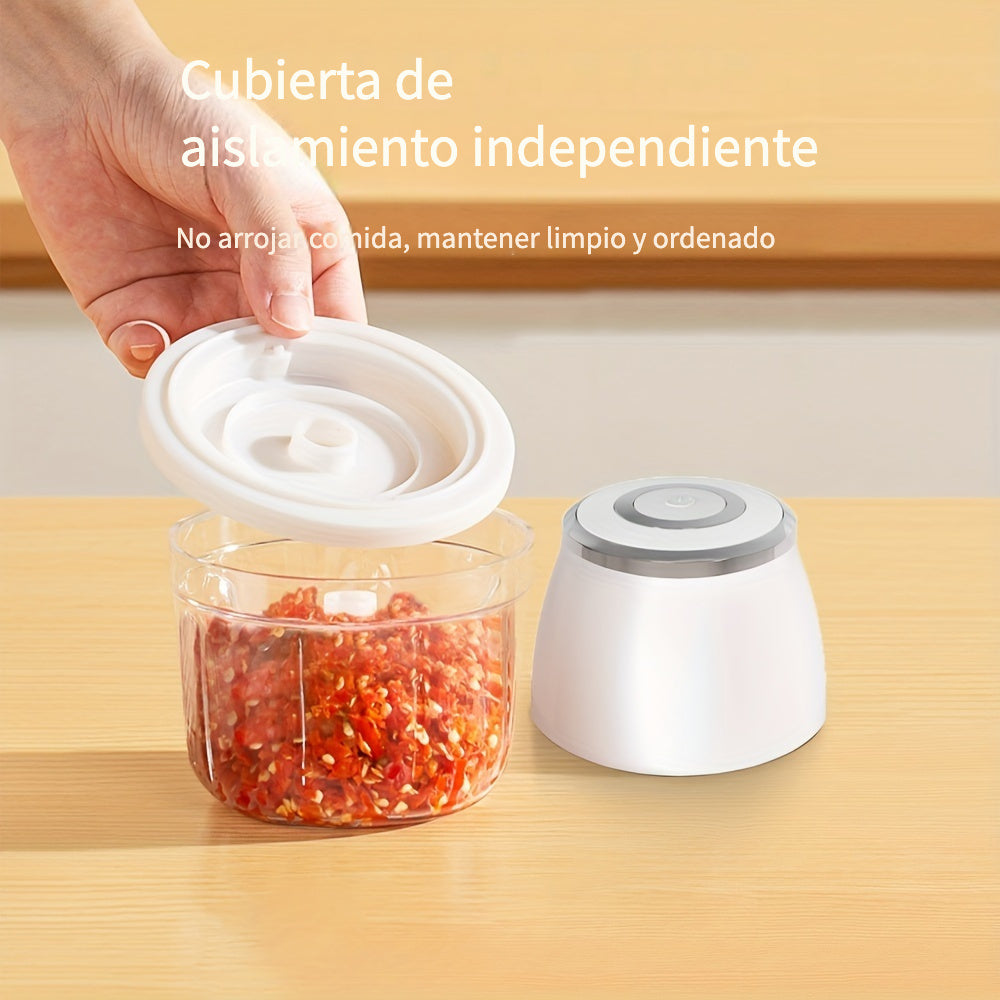 NEW Calidad Cocina Multifuncional Potente Inalámbrico Manual Portátil 304 Acero Inoxidable 350ML Mini USB Inalámbrico Portátil Vegetal Carne Ajo Cortador Procesador De Alimentos Eléctrico Picadora Y Procesador De Alimentos