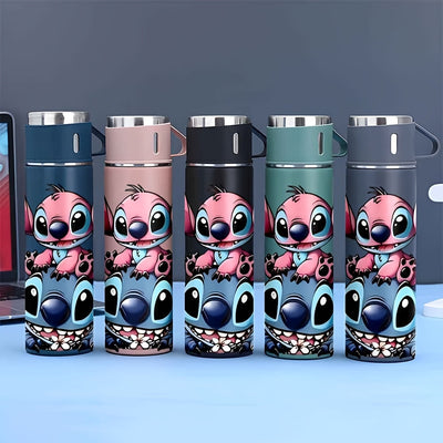 Juego de termo de acero inoxidable de 17 oz con 2 tapas de taza reutilizables, taza de viaje multifuncional para bebidas calientes y frías, lavable a máquina, ideal para bebidas calientes y frías - Embalaje de regalo LHB03211