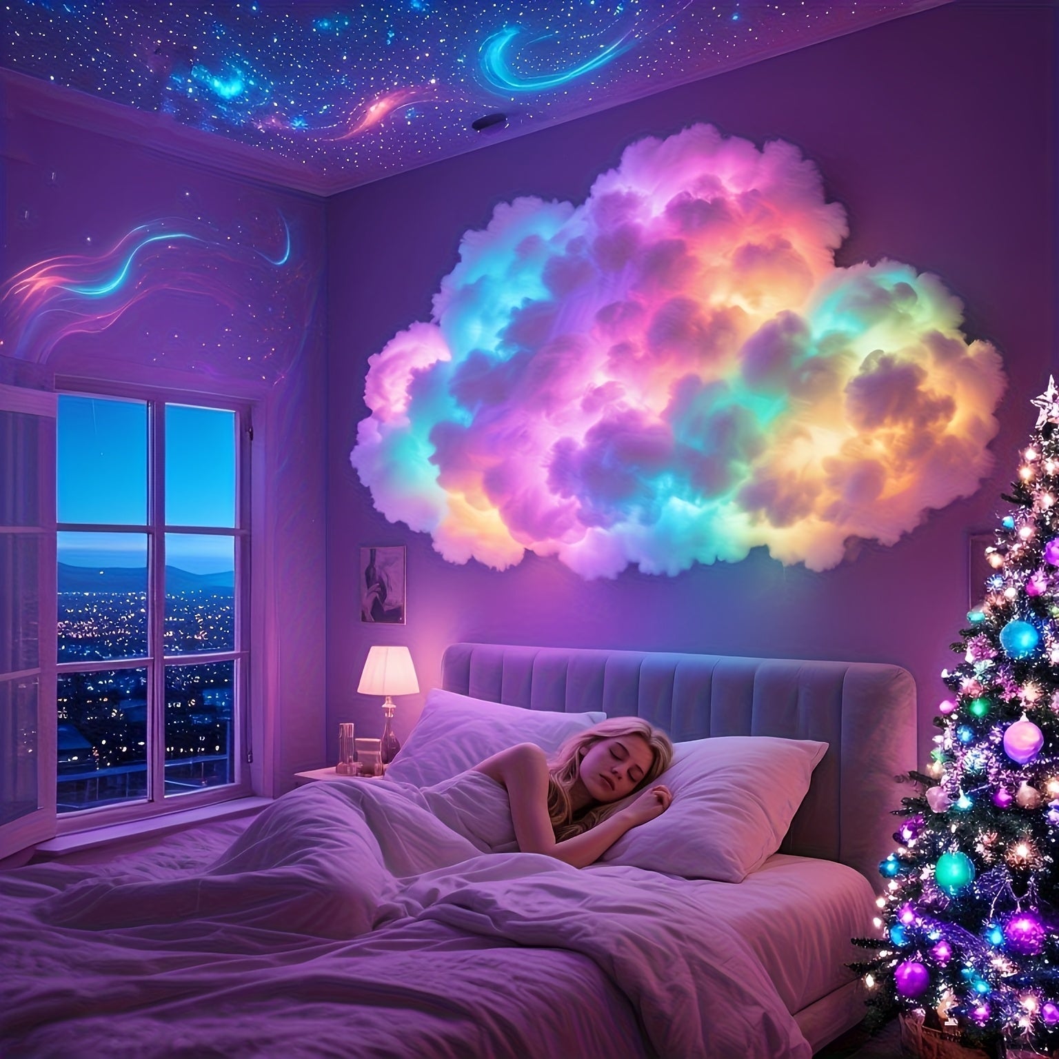 BINDLAN Luz LED RGB Inteligente con Sincronización Musical, Luces de Fiesta Cambiantes de Color, Luz Ambiental USB para Dormitorio y Sala de Juegos - Compatible con Control Remoto PC/Telefono, Iluminación Decorativa para Ambiente, Atmósfera Soñadora, Sol