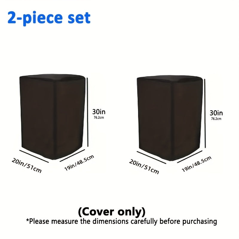 2 piezas de funda impermeable y antipolvo para altavoz - Tela Oxford plateada 210D con fondo ajustable por cordón, (tamaños 10", 12", 15")