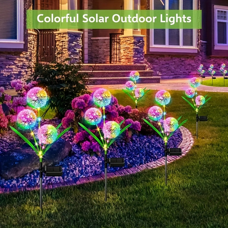 Luces de jardín LED de lechuga solar - Luces decorativas IP65 para exteriores con brillo colorido, ideales para Navidad, césped y plantas en macetas, decoraciones solares para exteriores, iluminación hortícola, exhibición de luces vibrantes, luces durade