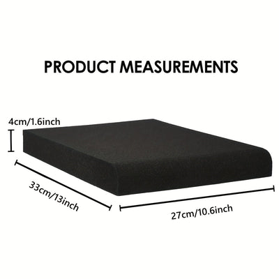 Almohadillas de aislamiento para monitores de estudio, aptas para altavoces de 16.51 a 20.32 cm, almohadillas de aislamiento para altavoces grandes que se adaptan a la mayoría de los escritorios, espuma de aislamiento acústico de alta densidad, soporte d