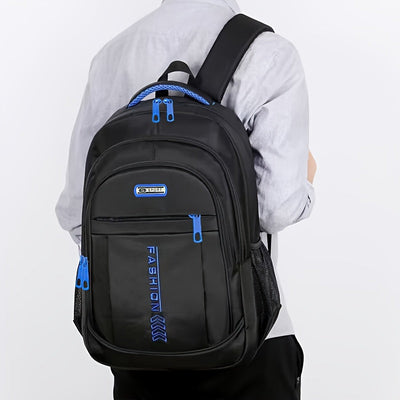 Moqueta Unisex Casual - Bolso de Viaje Duradero con Múltiples Bolsillos y Detalles Naranja, Correas Ergonómicas y Cierre de Cremallera para Viajes Cortos o Negocios -