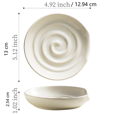 Descanso de Cuchara Cerámico - Soporte Grande para Cucharas y Espátulas Seguro en la Estufa, Decoración Duradera Resistente al Calor para Cocina de Granja, Diseño Ergonómico para Utensilios de Madera, Utensilios de Cocina
