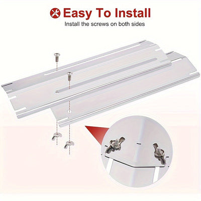 Paquete de 3 Placas Calentadoras Universales para Barbacoa en Tienda con Protector Térmico para Parrilla de Gas, Cubierta Ajustable del Regulador de Llama y Deflector de Calor, Piezas de Repuesto para Parrillas de Gas