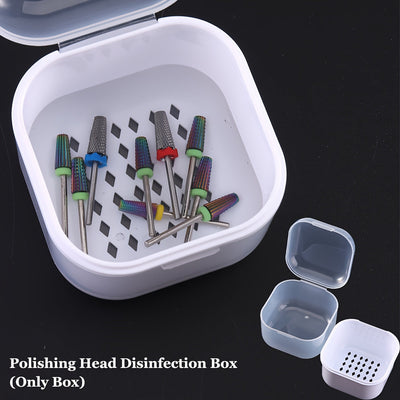 1pc Caja Esterilizadora de Cabezal de Pulido de Uñas Multicolor con Filtro - Estuche de Plástico Duradero e Inodoro para una Limpieza y Desinfección Eficiente de Herramientas de Uñas, Ideal para Salones