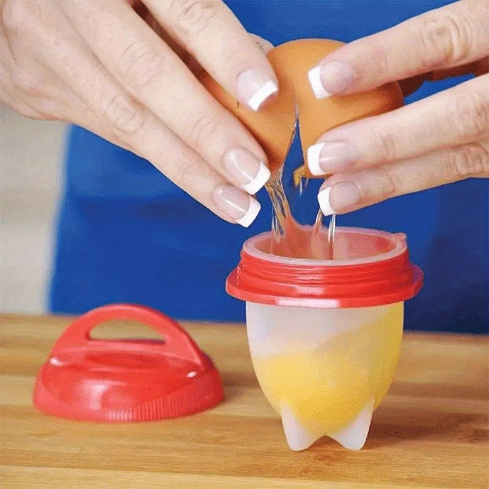 Paquete de 6/12 Tazas Cocedoras de Huevos de Silicona - Antiadherentes, Resistentes al Calor hasta 248°F, Diseño Fácil para Romper y Verter para Huevos Escalfados Sin Cáscara e Huevos Duros Perfectos, Utensilios de Cocina para la Casa