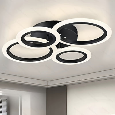 Luz de techo LED moderna, montaje semienterrado, cableado duro, 110V-240V, suministro de corriente alterna, enchufe de corriente alterna, hardware de instalación incluido, con fuente de luz, para sala de estar, comedor, dormitorio, iluminación de dormito