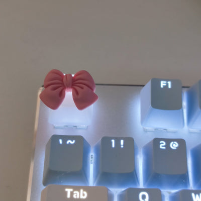 1pc Teclado mecánico con diseño de lazo creativo, tecla ABS de perfil OEM, accesorio único para computadora, regalo ideal para amigos.