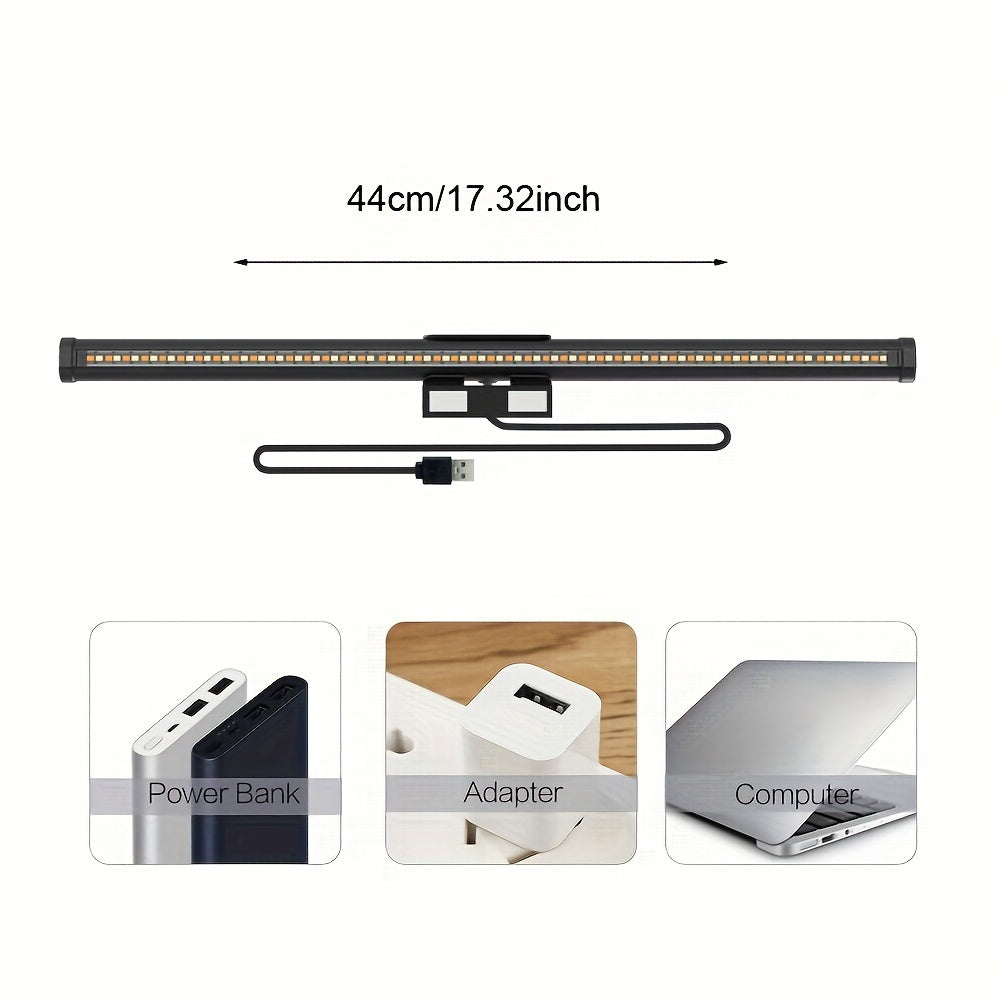 Barra de Luz LED con Sensor Táctil CYTT-150 y 92 LEDs RGB, Brillo Ajustable, Alimentado por USB para Juegos y Oficina en Casa, Aleación de Aluminio, Temperatura de Color 2700-7500K, Accesorio para Gamers | Diseño Elegante | Componentes Metálicos