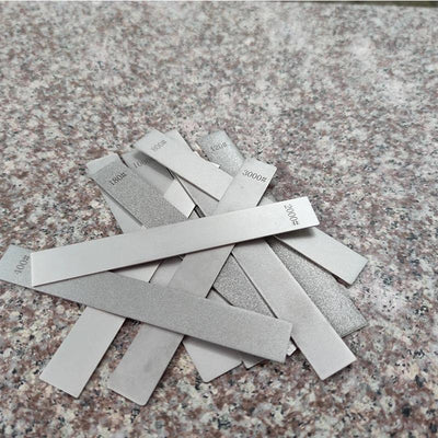 1 Conjunto profesional de afilado de diamante, herramientas de pulido y calibración de varios granos, material duradero, operación manual no cargada, conjunto de afilado de utensilios de cocina