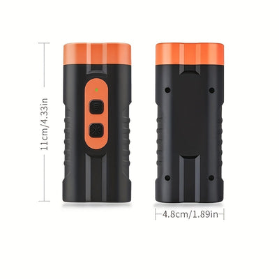 1 unidad de repelente ultrasónico para perros PetSafePro recargable por USB, inhibidor de ladridos de doble núcleo de alta potencia con linterna LED, dispositivo portátil anti-mordeduras para uso exterior