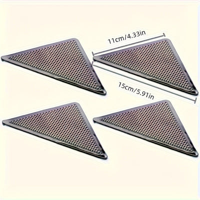 16 piezas de sujetadores reutilizables y lavables para alfombras antideslizantes, almohadillas adhesivas de silicón, incluye 8 adhesivos para alfombras y 8 adhesivos auxiliares, decoración para hogar, oficina y dormitorio