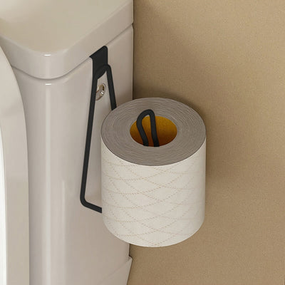 Soporte para papel higiénico de acero inoxidable montado en la pared, 1 unidad, pintado para fácil instalación y ahorro de espacio, ideal para baños y exteriores