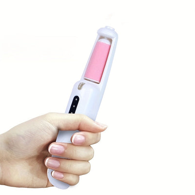 Removedor Eléctrico de Pies - Dispositivo Automático para Pedicura con Motor USB, Inalámbrico en Color Beige Claro y Amoladora - Lima Ergonómica para Talones y Suelas, Ideal para Atletas, Diabéticos y Salones de Uñas - Herramienta Blanca para Cuidado de