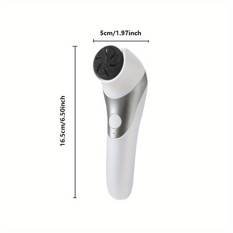 Frotador eléctrico de pies de doble cabeza recargable por USB portátil - Adecuado para pulido grueso y cuidado de color beige seco, fácil de usar con cabezas reemplazables, elección perfecta de regalo para 10 festivales.