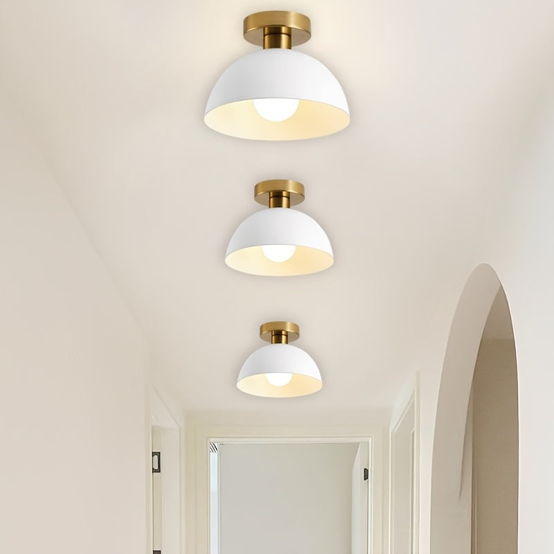2 Piezas de Lámpara de Techo Estilo Nórdico Minimalista, Pantalla Grande de 7.8 Pulgadas, Portalámparas E27, Instalación Directa, Ideal para Pasillos, Balcones, Salas y Dormitorios (Bombilla No Incluida)