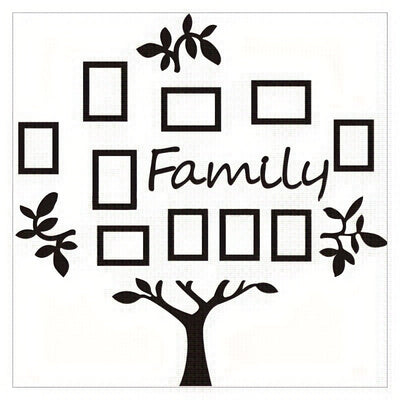 Adhesivos de pared tridimensionales en forma de árbol para marco de fotos creativo, decoración de fondo para comedor, entrada del salón y dormitorio