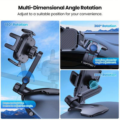 TOPK D42-J Soporte de Teléfono para Coche Ajustable 360° con Clip Antideslizante de Silicona, Compatible con Todos los Smartphones y Vehículos, Diseño Ergonómico para Conducción Segura, Soporte de Teléfono para Auto, Montaje Ajustable, Soporte Moderno y