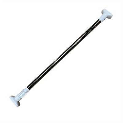 1 pieza de percha ajustable sin taladro para cortinas de ducha y armarios - Construcción metálica duradera, fácil de instalar con diseño deslizante, ideal para almacenamiento de baño y dormitorio, percha de cortina de ducha