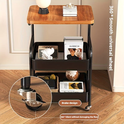Carro de Almacenamiento para Cocina en Acero al Carbono Duradero y de Larga Vida Útil, Ideal para Restaurantes