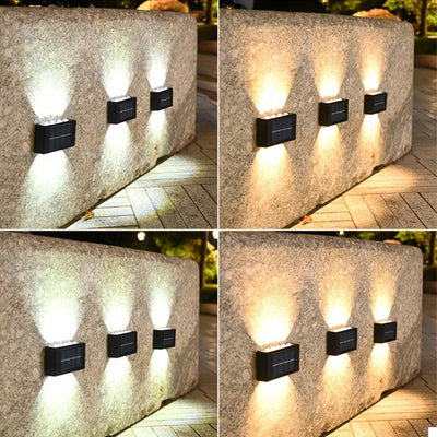 2 paquetes de luces solares para exterior mejoradas, luces solares para jardín con sensor de movimiento y diseño LED para cercas, panel solar de carga rápida y alta eficiencia, decoración duradera para jardín, patio, pasillos y entrada