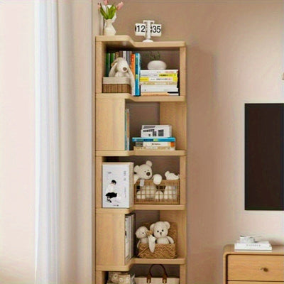 1 estante de esquina independiente, diseño exquisito, multifuncional, ahorro de espacio, adecuado para diferentes escenarios como sala de estar, dormitorio, estudio, etc., elegante elección para el hogar.