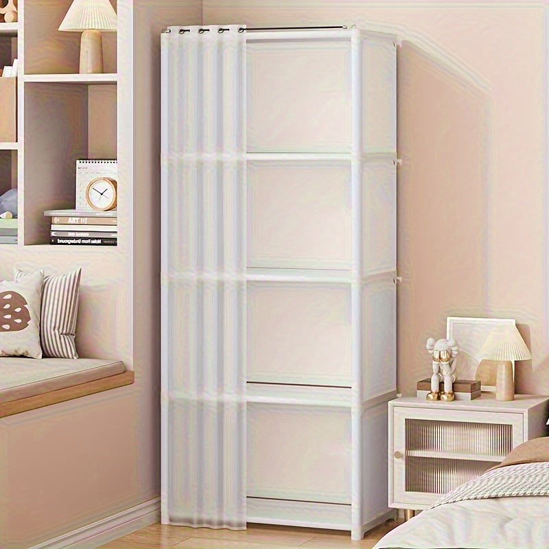 Armario de almacenamiento minimalista multifuncional de cinco niveles, fácil de instalar, estantería antipolvo, ideal para oficinas, aulas, salas, dormitorios y residencias T6165-10
