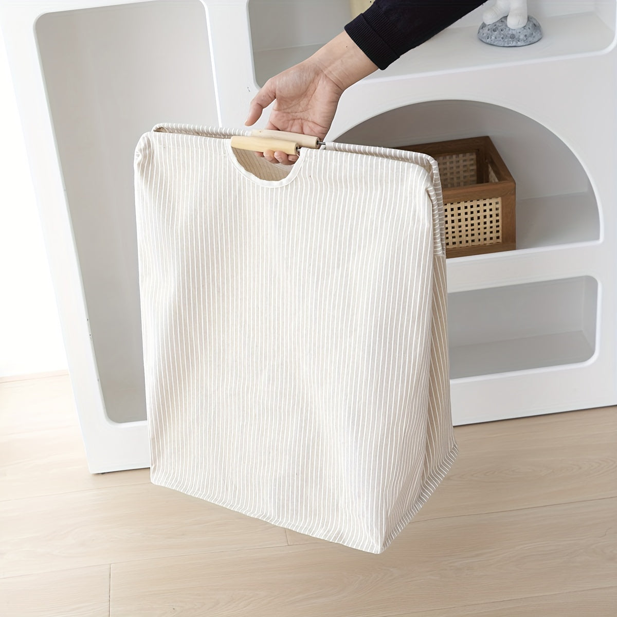 Canasta de Lavandería Extra Grande con Asas - Independiente, Cesta Alta para Ropa Sucia para Dormitorio, Baño, Residencia Universitaria - Solución de Almacenamiento Versátil