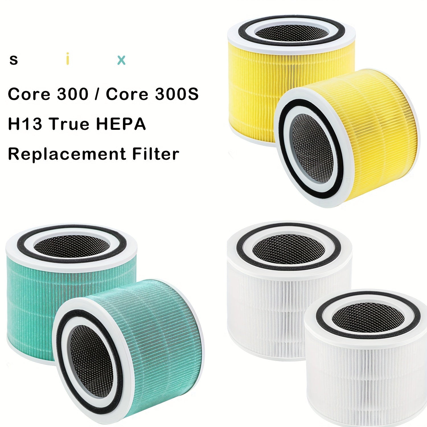 2pcs Filtros de Repuesto para Purificador de Aire LEVOIT Core 300 & 300S - H13 True HEPA, Eliminación de Pelo de Mascotas, Eliminador de Olores, Compatible con la Serie Core 300