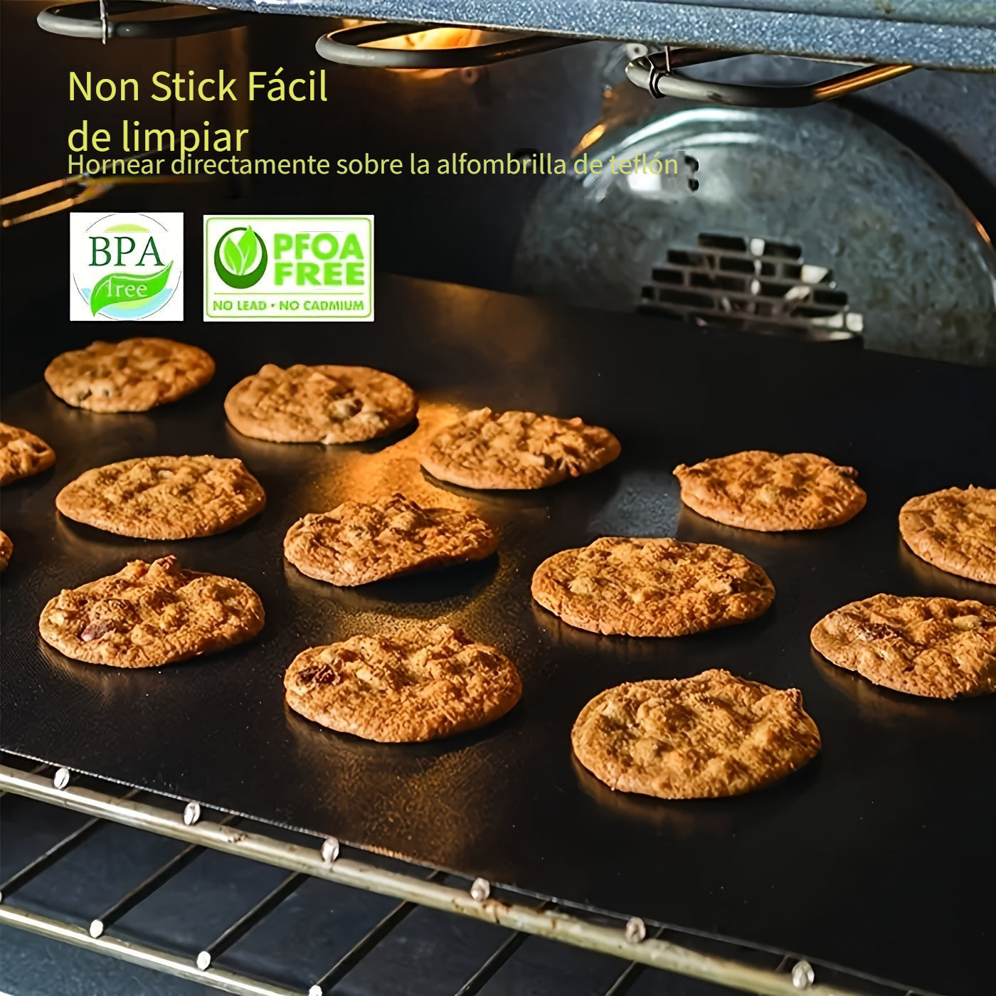 5 piezas de fundas para horno antiadherentes - Resistentes al calor, reutilizables y de alta calidad - Ideales para hornos eléctricos y de gas, parrillas de barbacoa y cocina de vacaciones - Sin BPA ni PFOA, fáciles de limpiar, accesorios ideales para fi