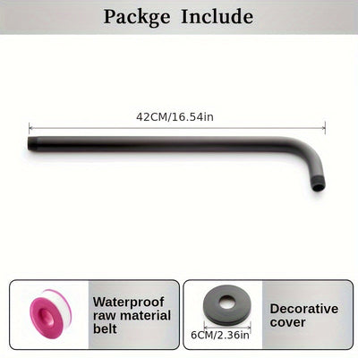 1 pieza de brazo de ducha de acero inoxidable con 4 estilos, extensión de ducha retro montada en la pared para baño en casa y hotel, ajuste universal con cubierta decorativa, resistente y duradero, accesorios de baño