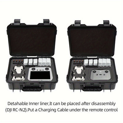 Estuche rígido para control remoto de DJI Mini 3/Mini 3 Pro/Mini 4 Pro, material plástico duradero, compatible con DJI RC/RC 2/RC-N2, color negro