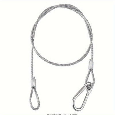 Cable de Seguridad de Acero Inoxidable Duradero - Cuerda Anticaída de 79.25cm para Luces de Fiesta y DJ, Iluminación de Escenario - Capacidad de Carga de 49.9 KG (Diámetro de 0.38cm)
