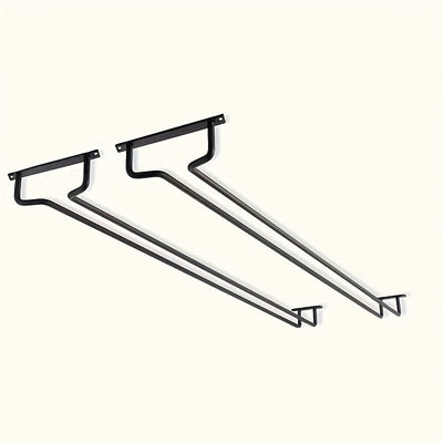 Soporte para Copas de Vino de Hierro de 2 Piezas - Estante Ahorrador de Espacio para Gabinete en Cocina y Bar